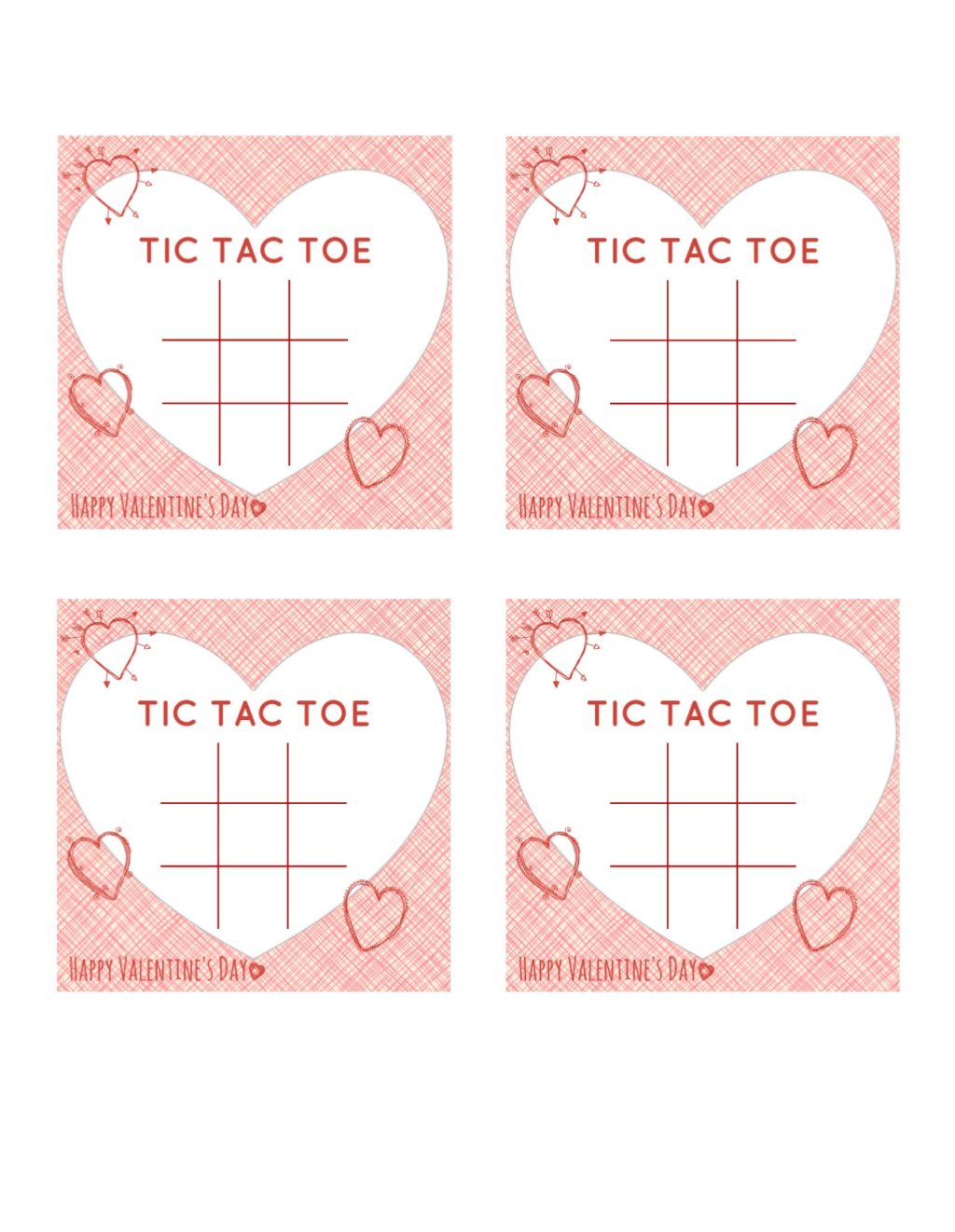 Free Printable Valentine S Day Tic Tac Toe