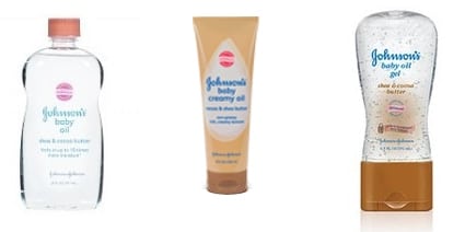 Baby oil in shop shower