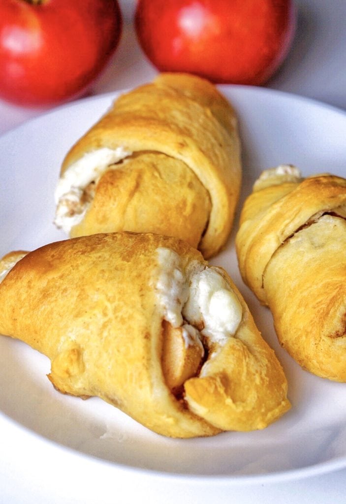 apple dumplings with cream cheese