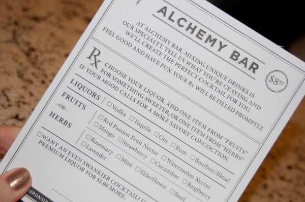 carnival liberty alchemy bar menu