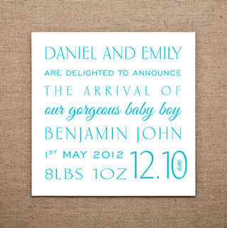 boy birth announcement