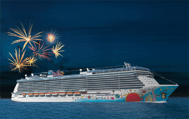 norwegian breakaway fireworks