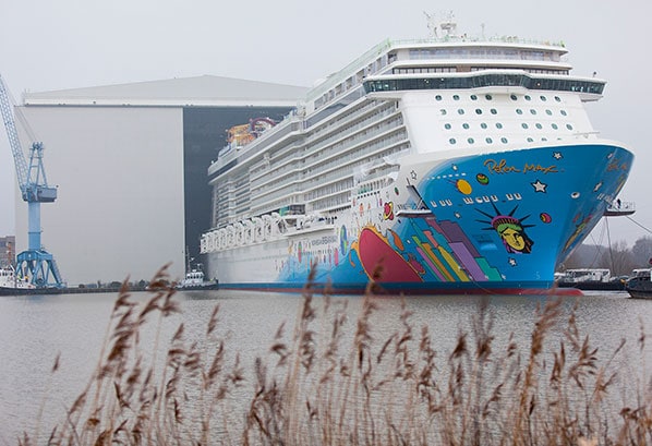 Norwegian Breakaway Floats Out