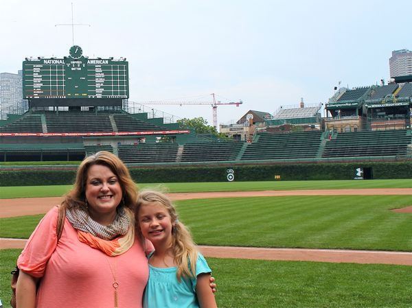 wrigley field on field