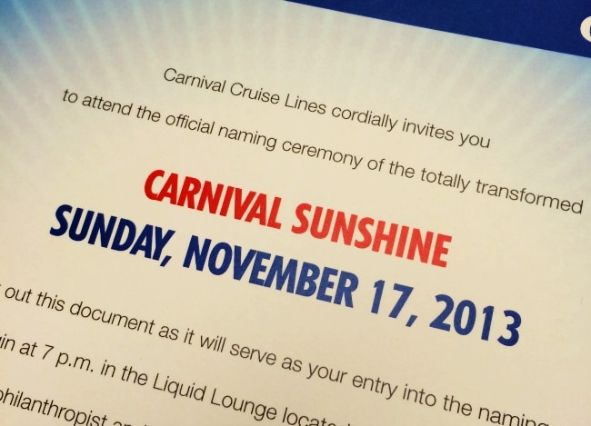 carnival naming invite