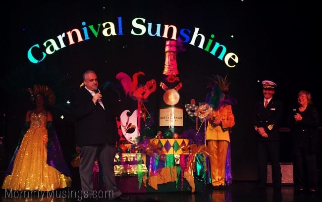 carnival sunshine naming ceremony