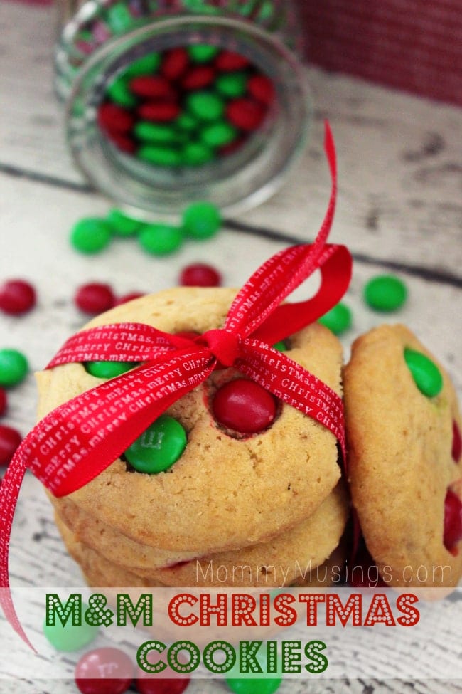 M&M Christmas cookies recipe