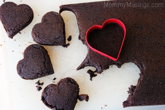 heart brownies