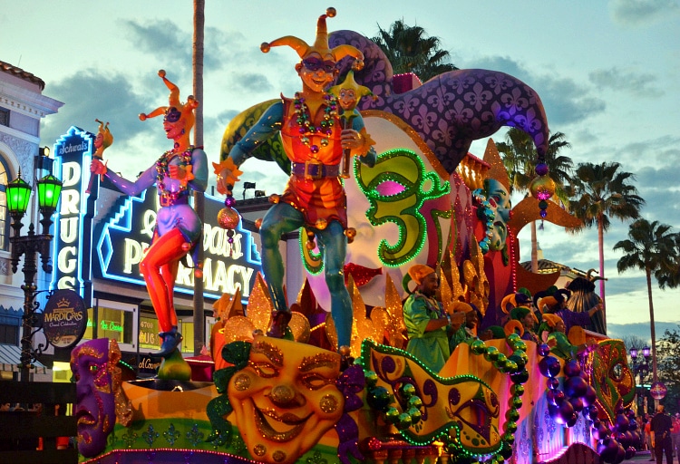 universal mardi gras parade