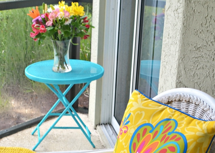 colorful outdoor patio