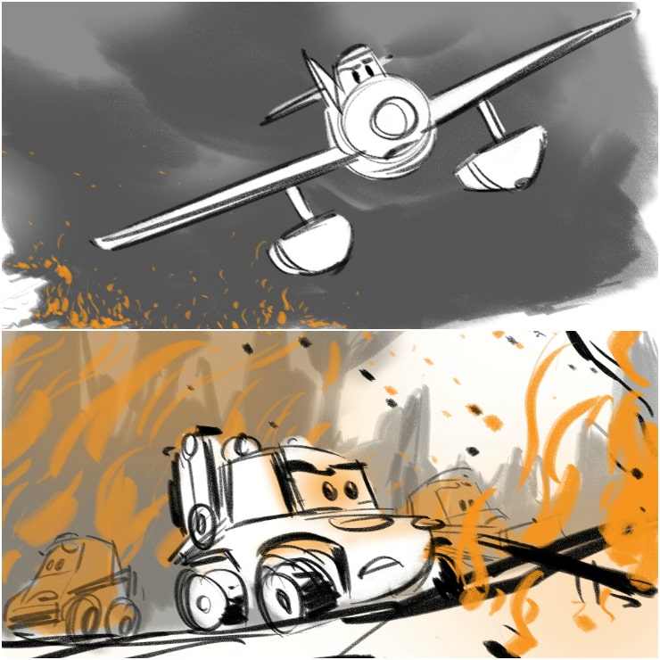 planes fire & rescue drawings