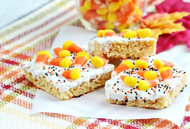 candy corn rice krispie treats recipe