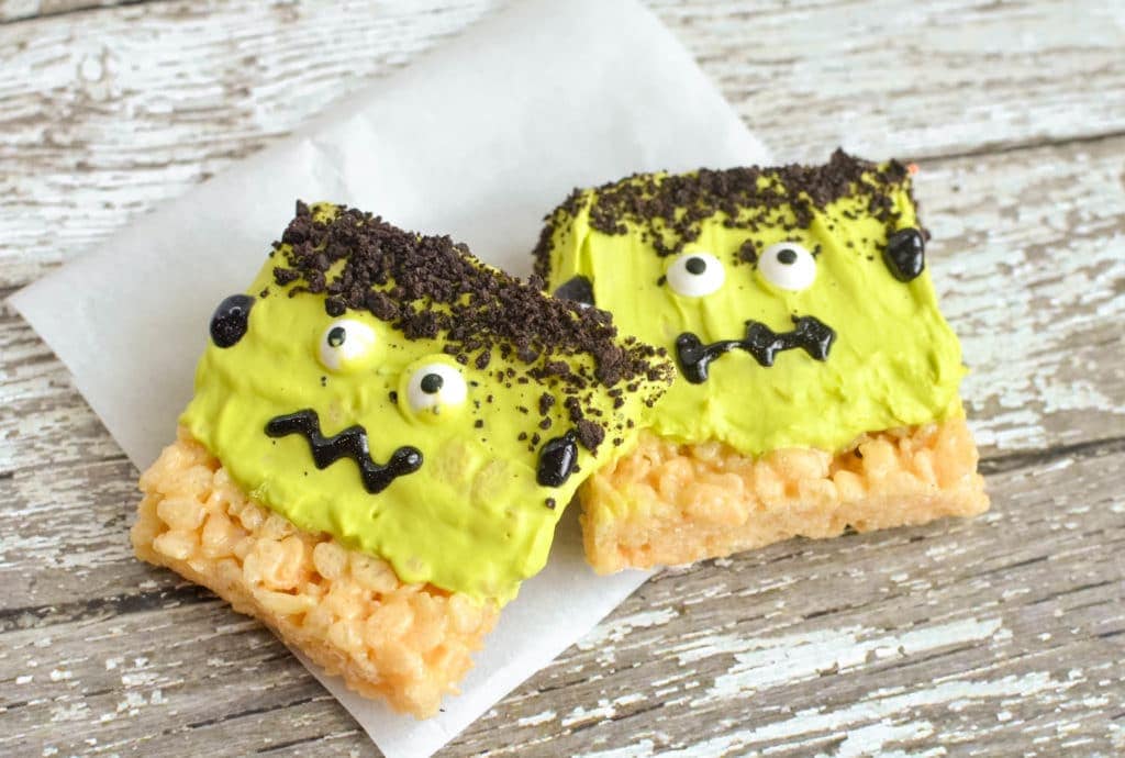 frankenstein rice krispies treats