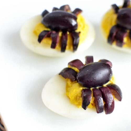 halloween deviled eggs spider deviled eggs