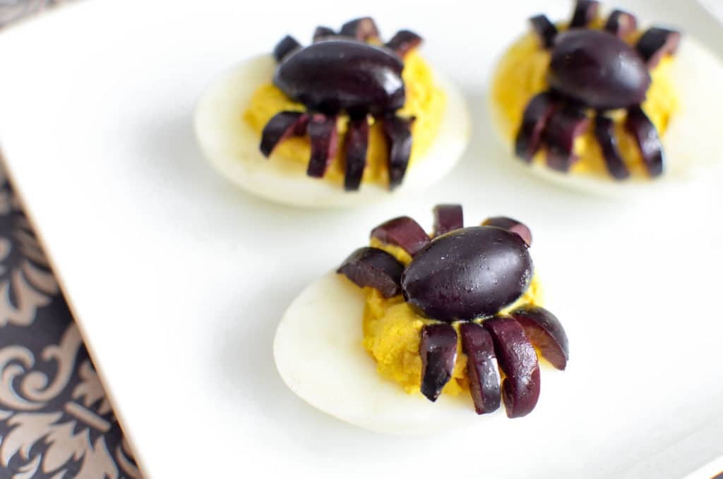 halloween deviled eggs spider deviled eggs