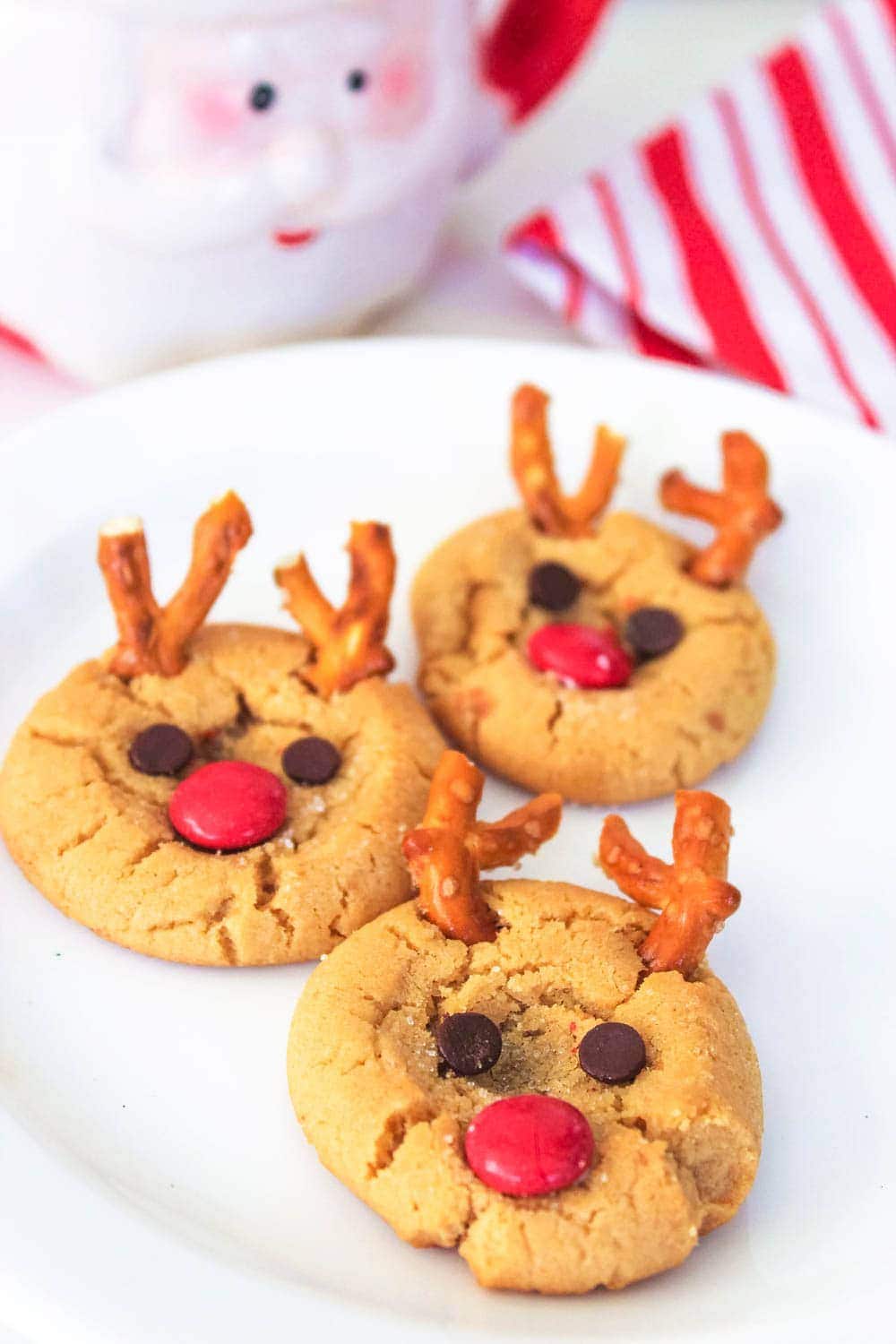 Rudolph peanut butter cookies - Peanut Butter Reindeer Cookies