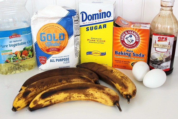 Banana bread ingredients