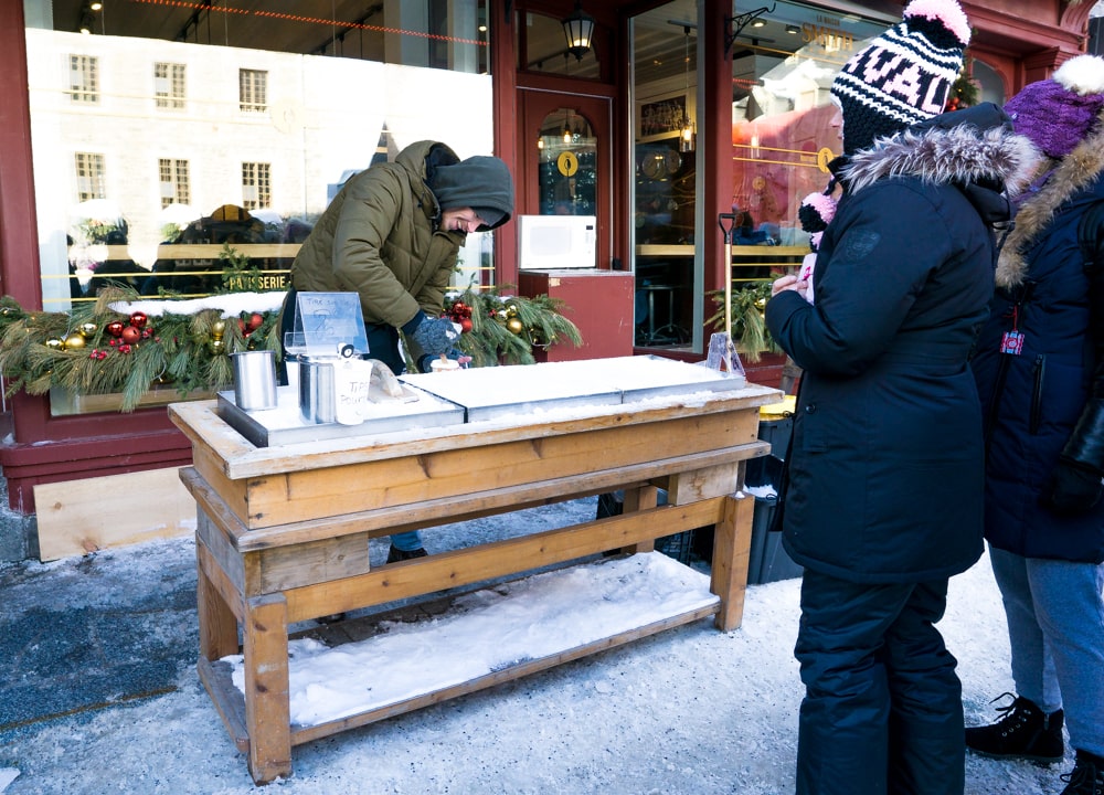 quebec city maple taffy