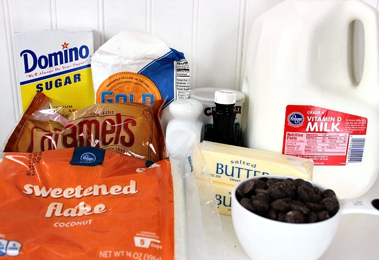 homemade samoas ingredients