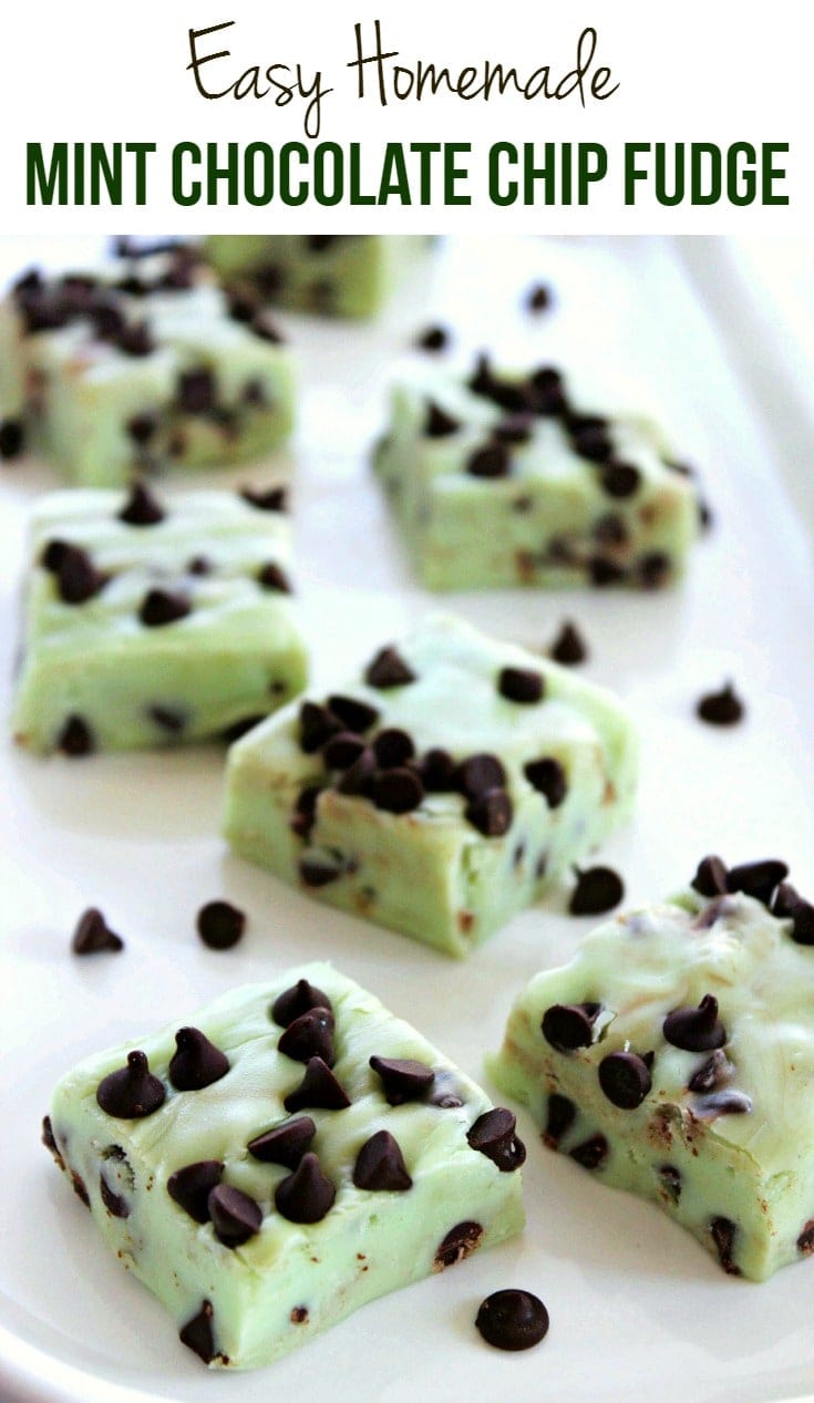 easy homemade mint chocolate chip fudge recipe