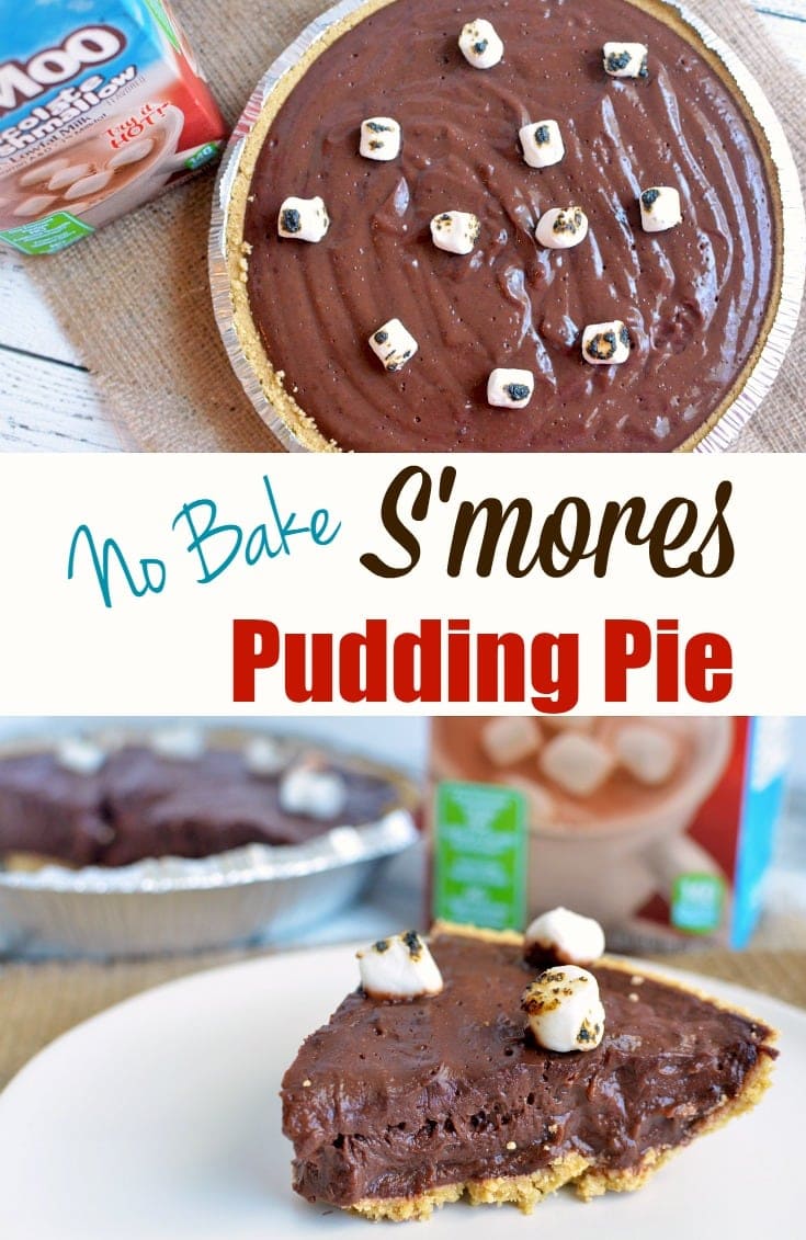 no-bake s'mores pudding pie recipe