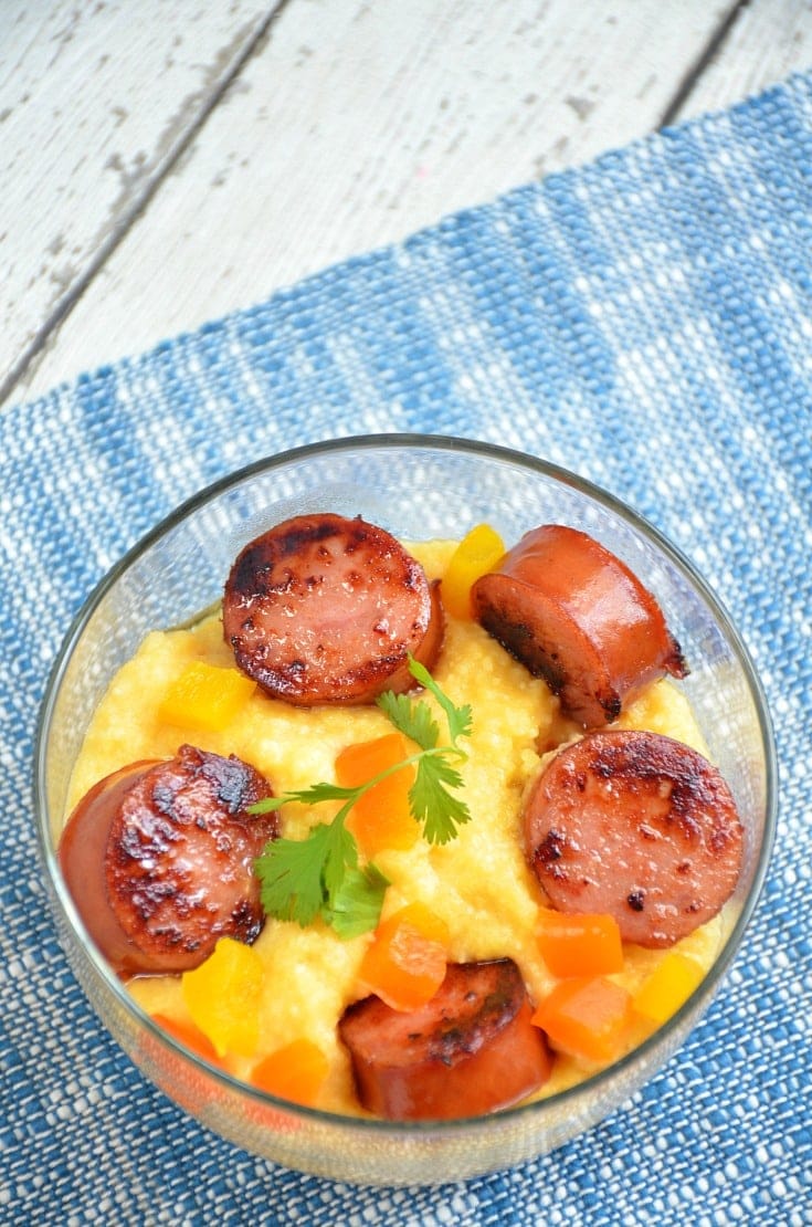 Smoked Sausage and Cheese Grits recipe