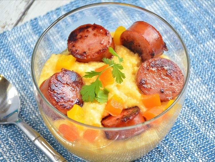 Smoked Sausage and Cheese Grits