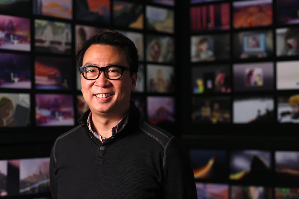 INSIDE OUT Director of Photography–Camera Patrick Lin. Photo by Debby Coleman. ©2015 Disney•Pixar. All Rights Reserved.