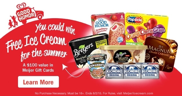 meijer ice cream sweepstakes