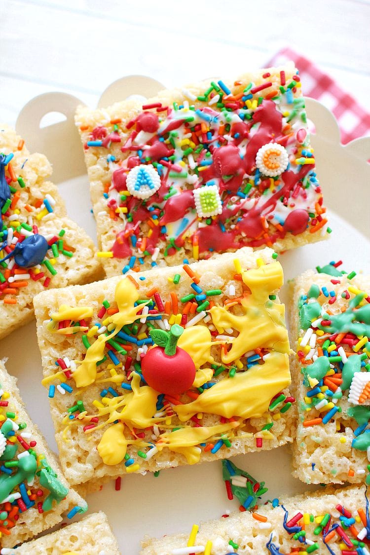back to school rice krispies treats