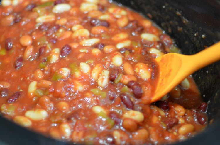 three bean chili slow cooker