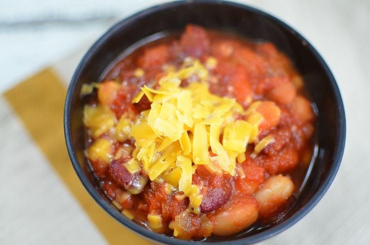 vegetarian 3 bean chili