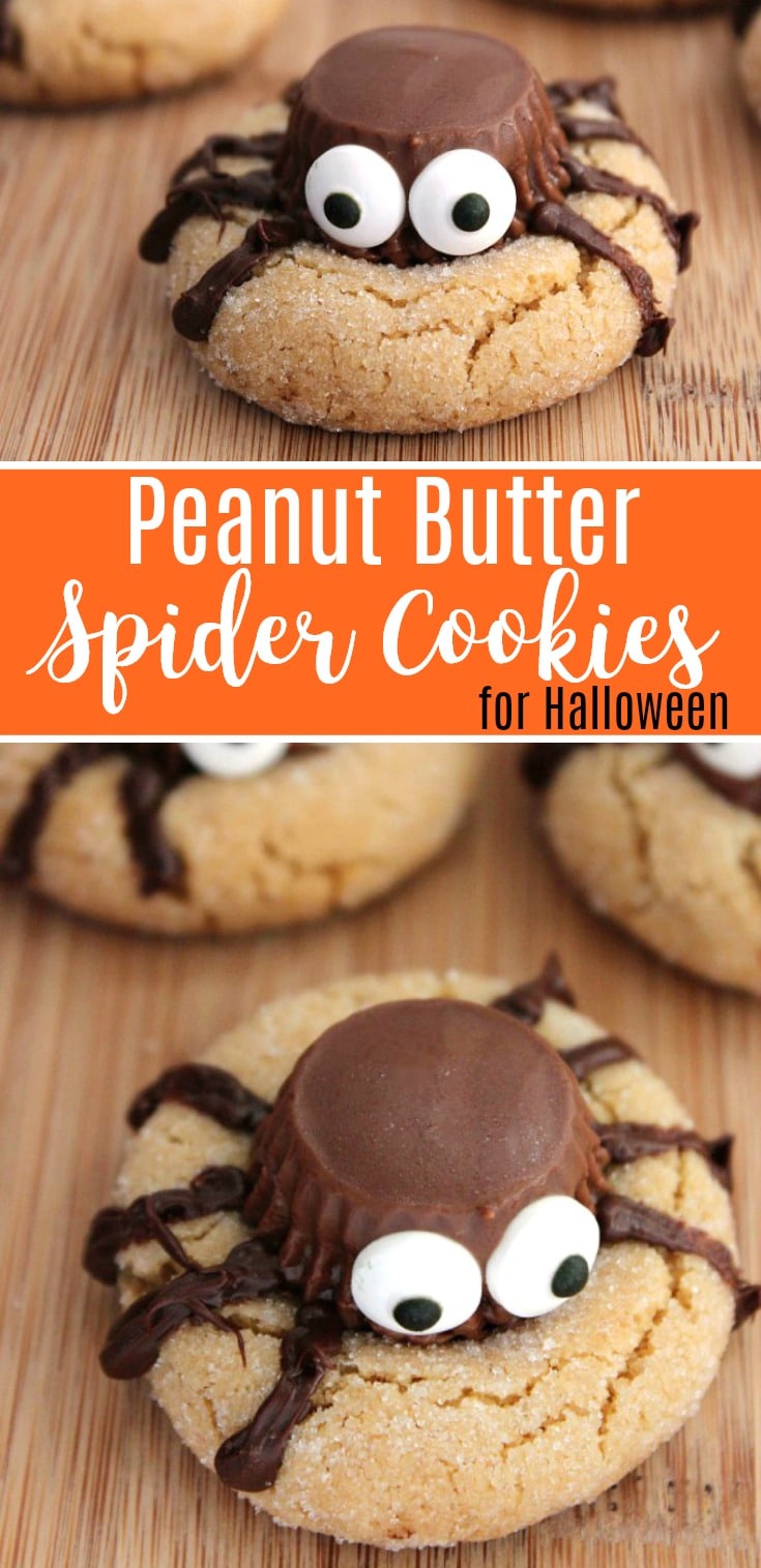 Halloween Peanut Butter Spider Cookies - Mommy Musings