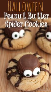halloween peanut butter spider cookies