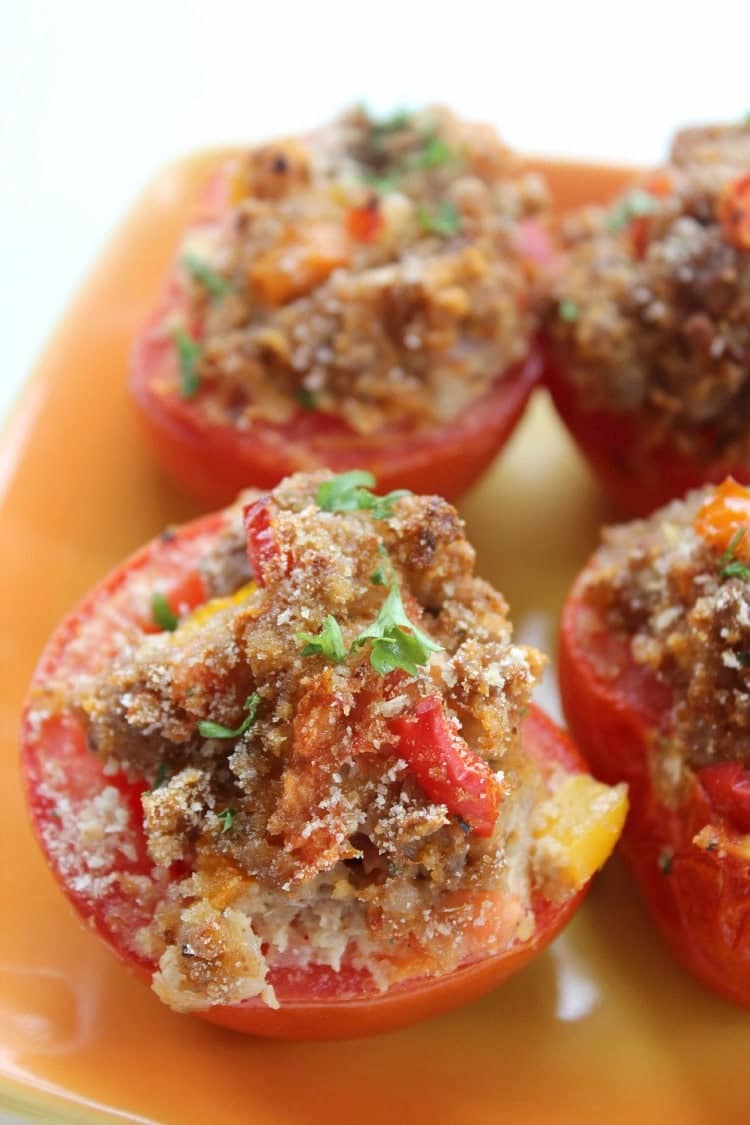 Ground Pork Stuffed Tomatoes Recipe Healthy Dinner Idea
