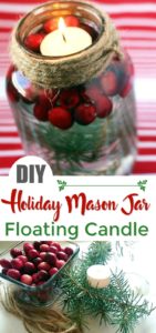 DIY Holiday Mason Jar Floating Candle