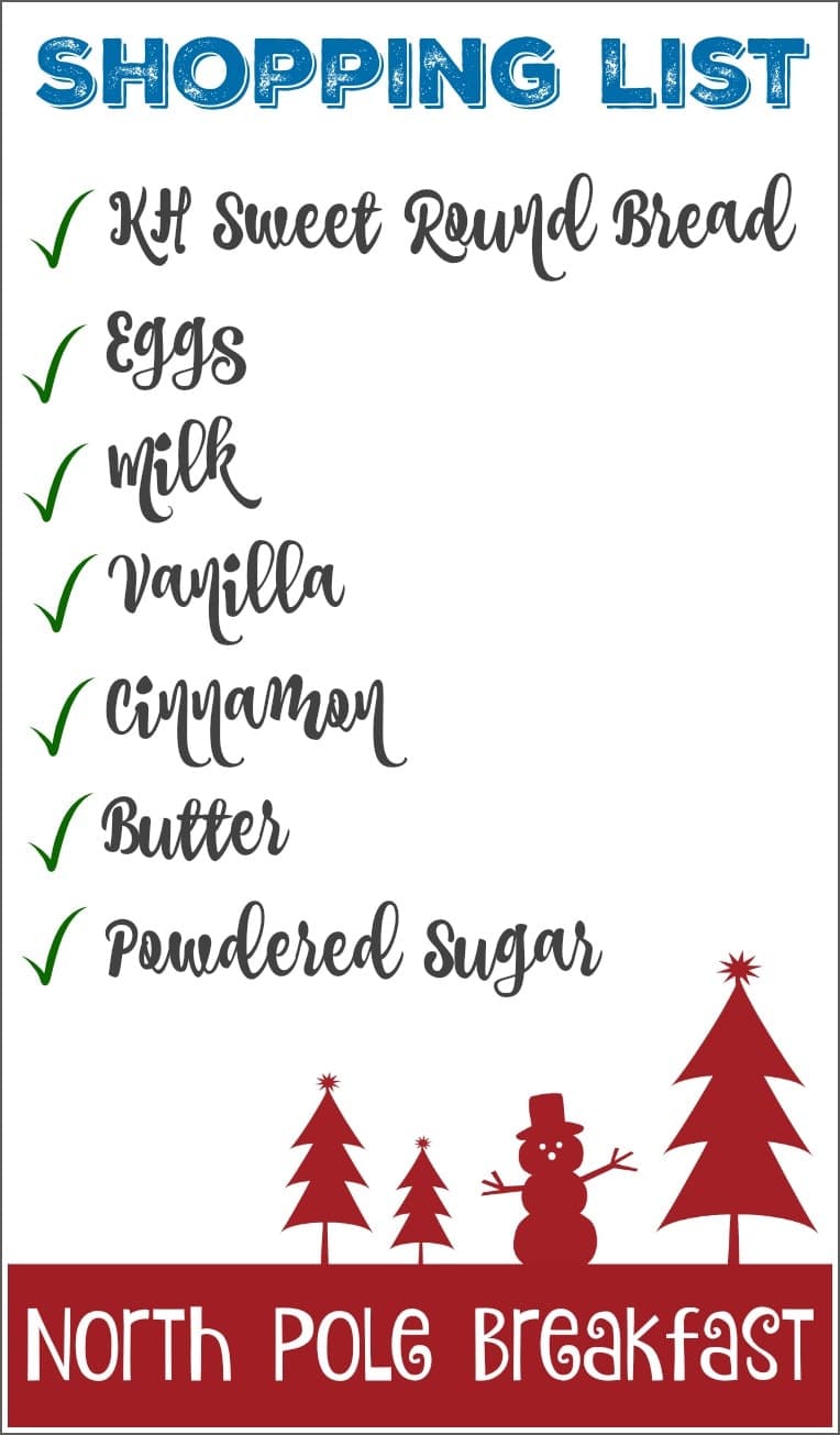 north pole breakfast list