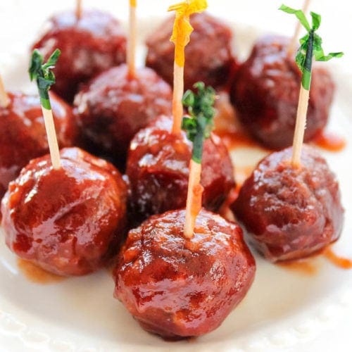 slow cooker party meatballs