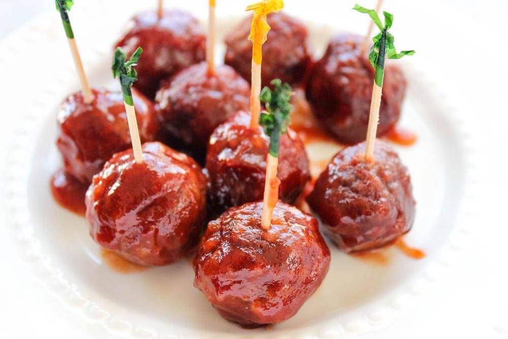 slow cooker party meatballs