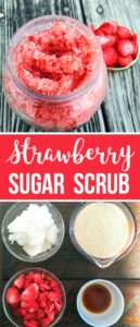 homemade strawberry sugar scrub