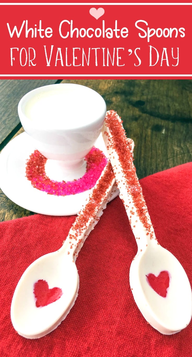White Chocolate Spoons for Valentine’s Day