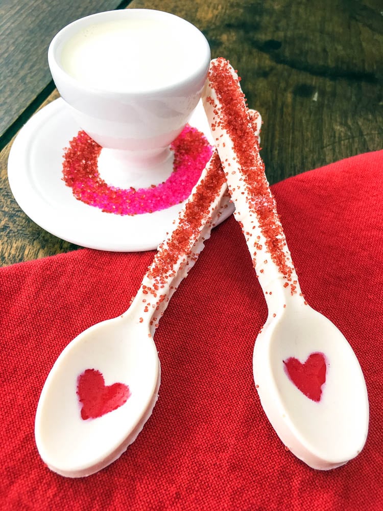 Chocolate Spoons for Valentine's Day