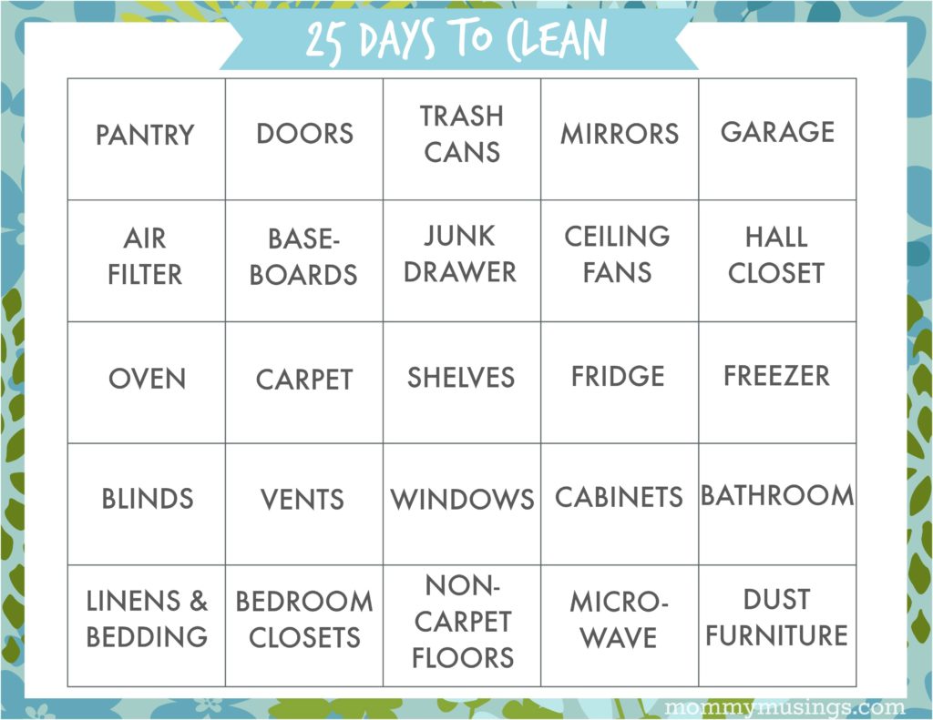 FREE SPRING CLEANING PRINTABLE