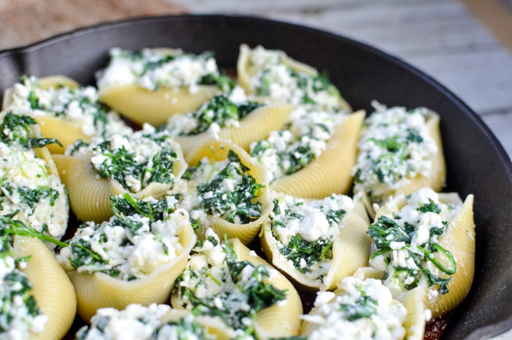 Spinach and Cheese Stuffed Shells Recipe