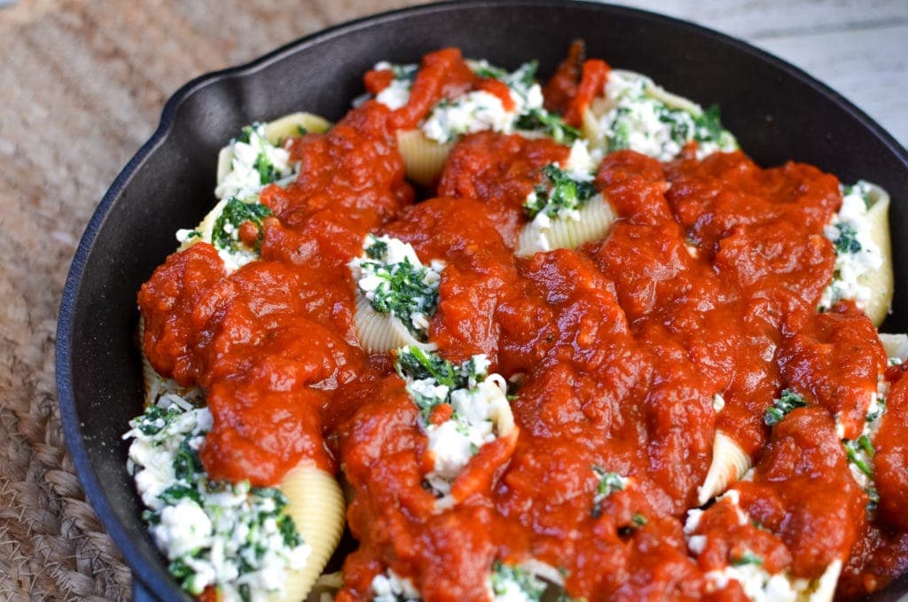 Spinach and Cheese Stuffed Shells Recipe