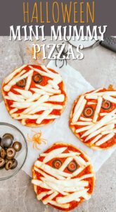Halloween Mini Mummy Pizzas