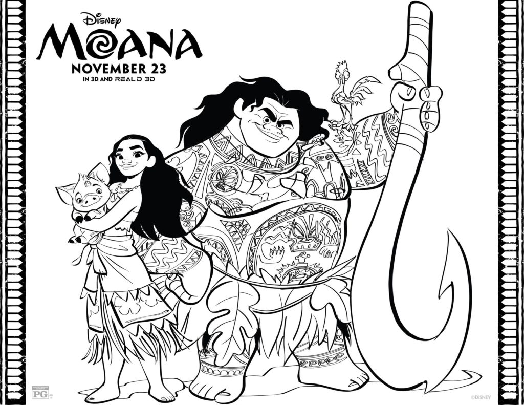 Moana Coloring Pages