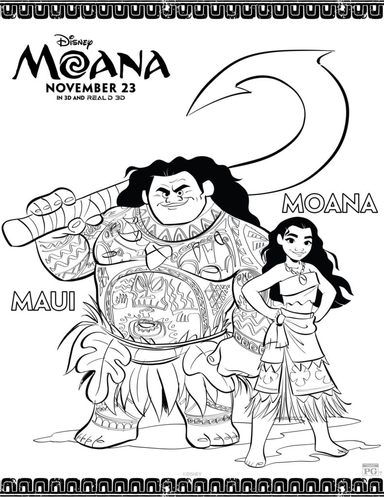 Download Free Printable Moana Coloring Pages