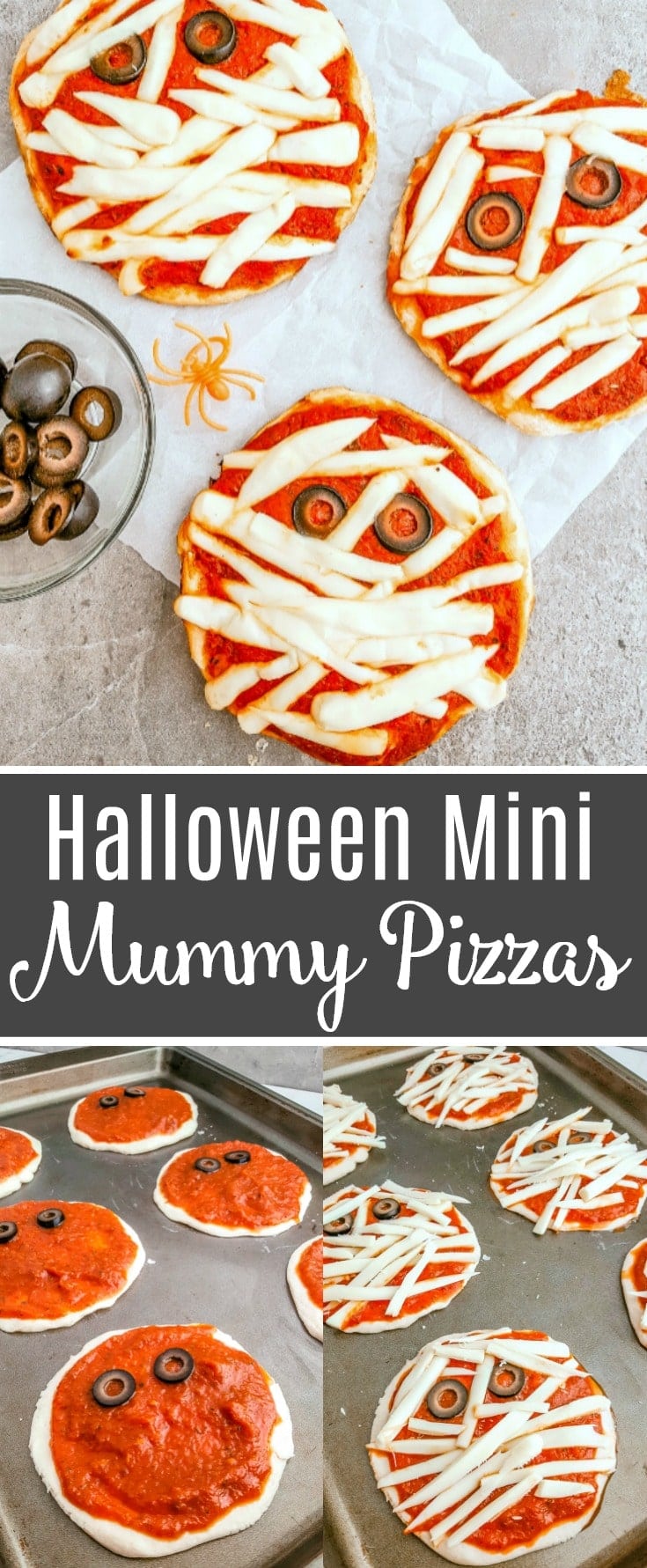 how to make mini mummy pizzas