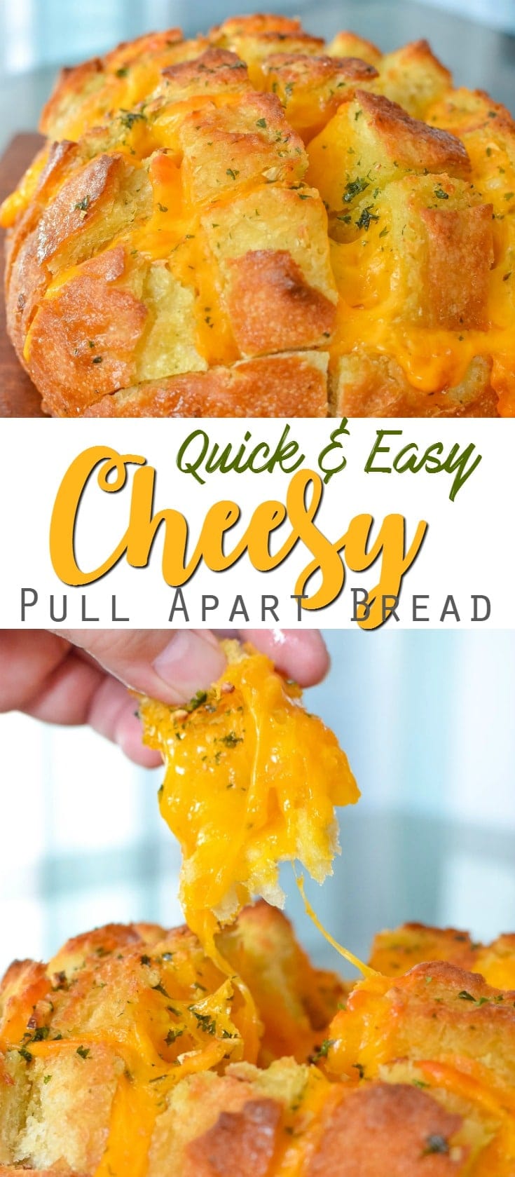 quick and easy cheesy pull apart bread recipe